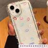 Colorful smiley face is suitable for Apple 16promax mobile phone case 15plus14 transparent 13 airbag 12 European and American explosion