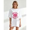 Black Oversized T Shirt Love More Worry Less Smiley Face With Hearts Print Casual Streetwear For Women Summer Outfits