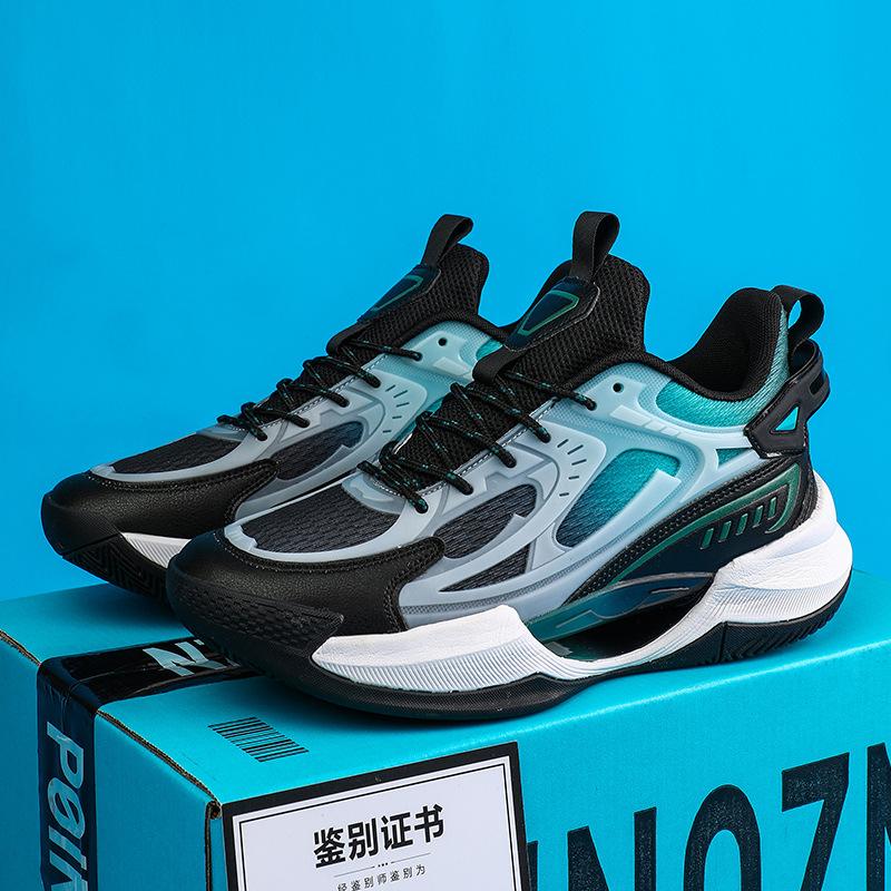 

2025 new breathable shock-absorbing soft-soled actual basketball shoes for boys and girls, wear-resistant and non-slip luminous trend sports shoes 45