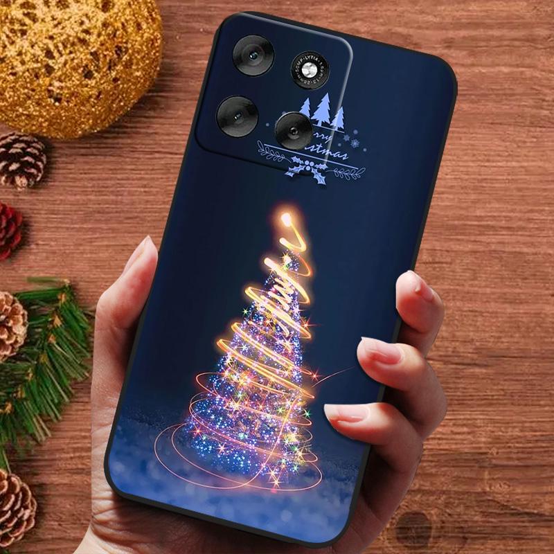 Christmas Painted Cover For Motorola Moto G56 G86 G24 Power G05 G54 G34 G14 G15 G35 G55 G75 Case Silicone Soft Funda Phone Cover