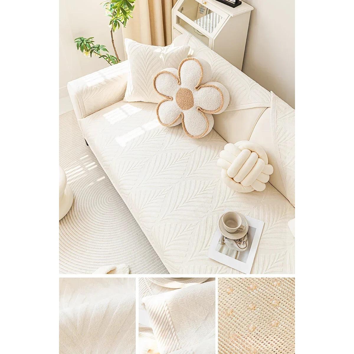 

Minimalist Short Plush Sofa Mat Winter Thickened Plush Seat Cushion New Autumn and Winter Sofa Cover with Velvet Covers 70x70cm