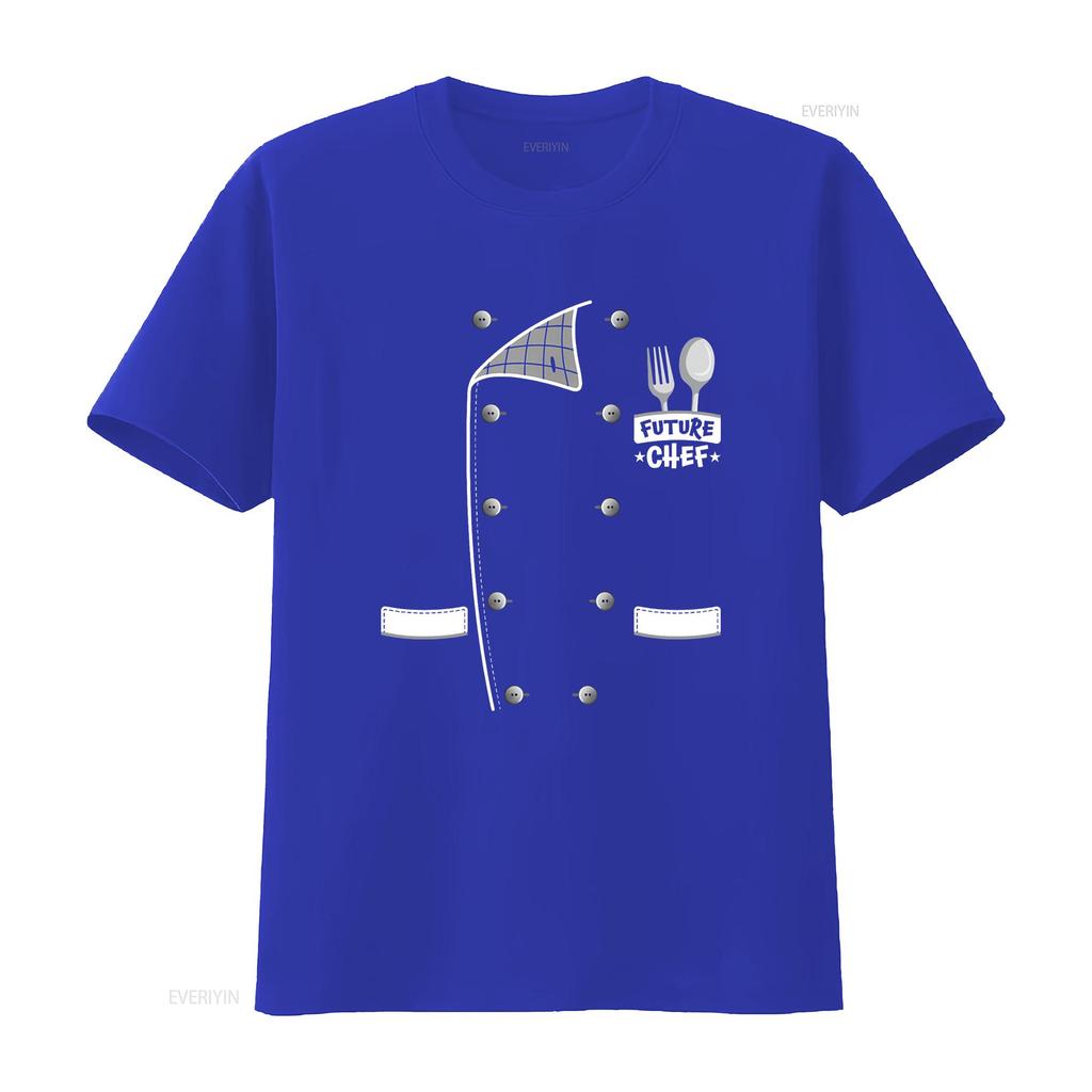 Future Chef Costume Coat Uniform Cook Jacket Kids Boys Girls T Shirt vintage Washed Top For Everyday Wear Slightly Stretched