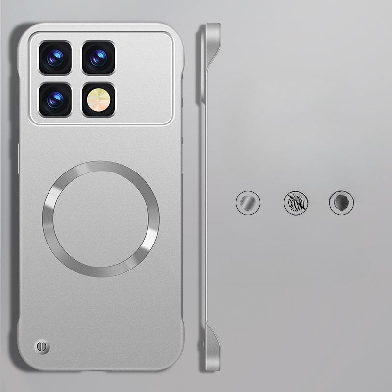 For Mi 14T Metallic Paint Frameless Hard PC Back Cover for Xiaomi 14 T 14 Ultra 13 Pro 14Pro Magnetic for Magsafe Wireless Charging Protect Cases