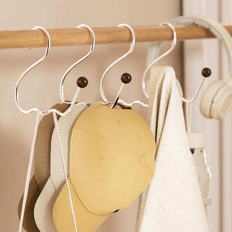 Stainless Steel Multi Hook For Hats Scarves Home Dormitory Wall Storage Organizer Non Slip Damage Free Heavy Duty Clothes Hanger
