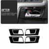 4PCS Black Inner Door Handle Bowl Cover Trim Frame For 4Runner 2010+ Accessories