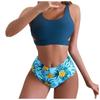 Women Sexy  Print Bikini Set Push Up Bathing Swimwear High Waist Swimsuit