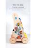 Nordic-Style Wooden Walker & Activity Center with Bead Maze, Xylophone, and Gears for Cognitive Play.