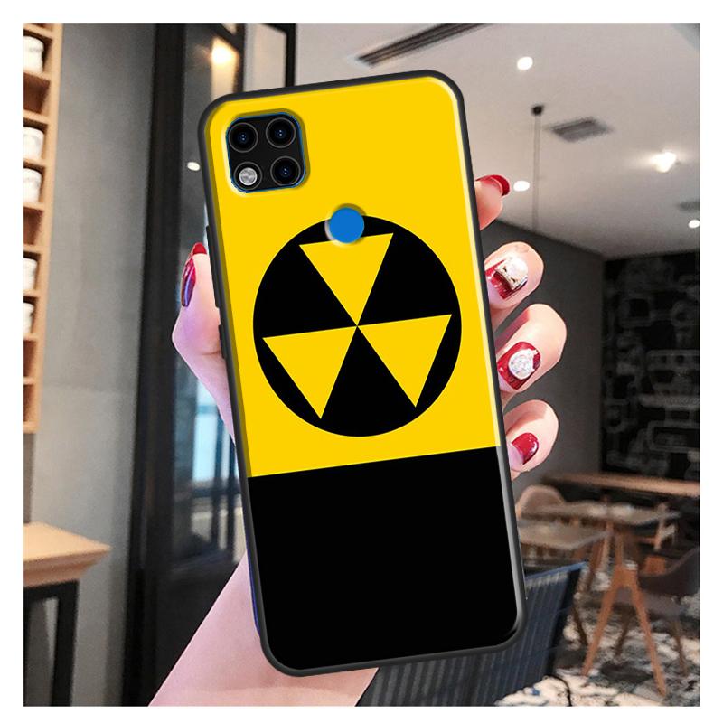 Segno di Avvertimento Radiazioni Nucleari Cover Per Xiaomi Redmi Note 10S 9S 8T 9 Note 10 Pro Note 11 Pro Redmi 9C 9A 9T Custodia Morbida