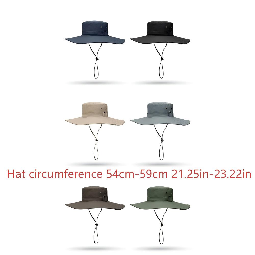Herren Sonnenschutz Eimerhut Großer Schirm zum Angeln Outdoor Wandern Sommer Sonnenhut