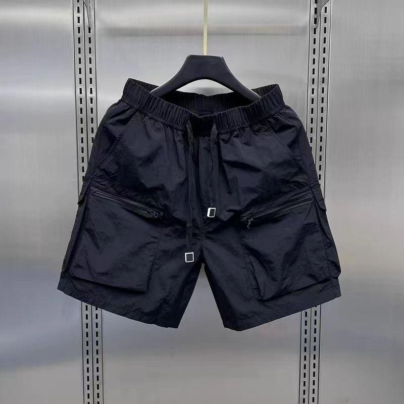 Men's Summer Lightweight Outdoor Work Shorts Loose-Fit Casual Cropped Pants Quick-Dry Outerwear with Pockets Zipper Detail Breathable Shorts
