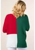 Women's Loose Casual V-neck Knit Sweater with Slit Sleeves - European & American Style