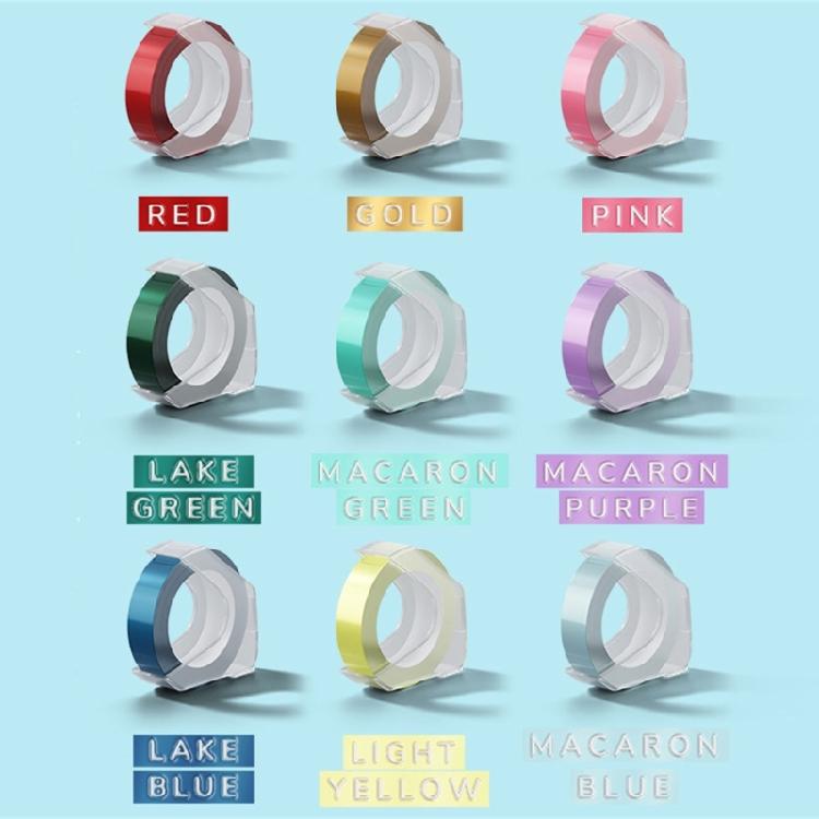 Embossing Label Tape Waterproof Embossing Tape Embossing Labels Easy to Use for Labeling Machine