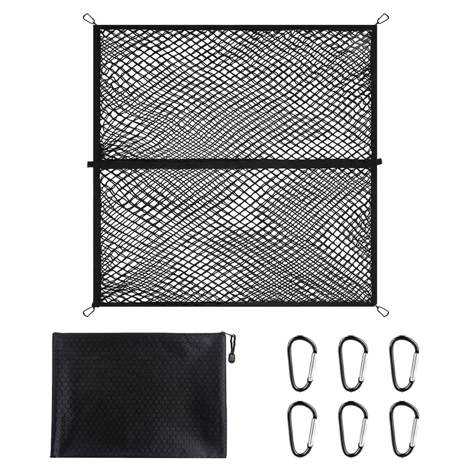 

DRAVELEXO Cargo 120x120cm Touring Easy Truck Bed Light Truck Prevents Cargo from Mesh Roof Carrier Secures Storage Universal Fit for Roof Racks Net, чёрный