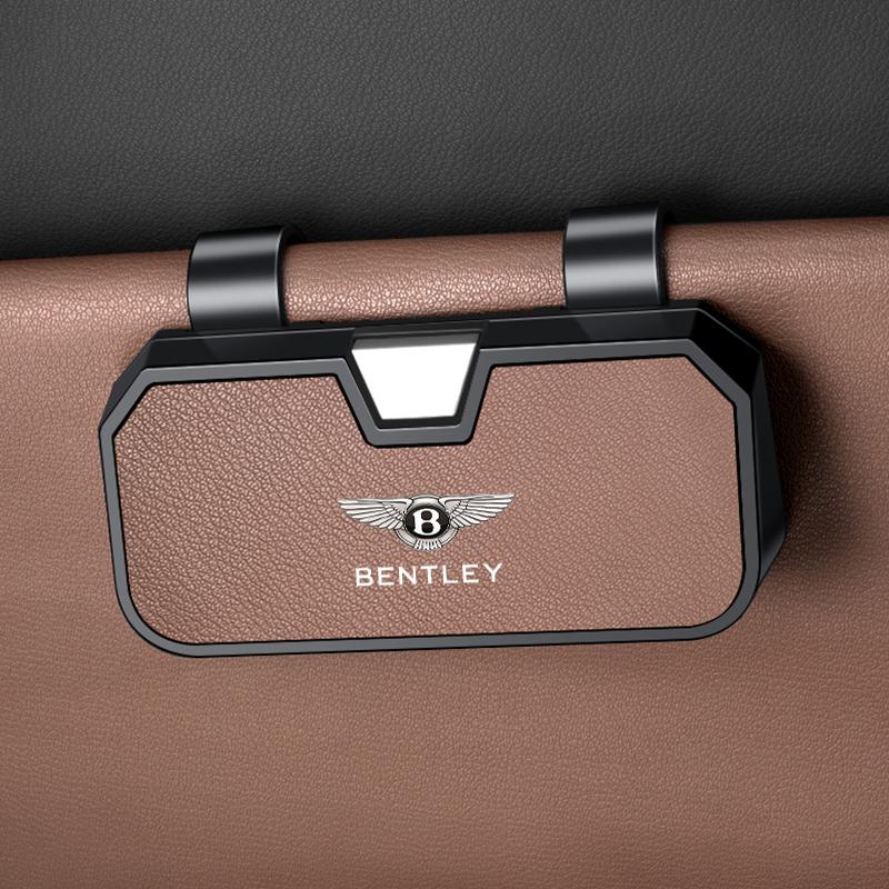 Sun Visor Glasses Clip Anti-Scratch Eyeglasses Holder for Interior For Bentley Continental GT MULLINERBentaygaFlyingHurtlingSpur