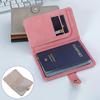 Leather Passport Holder Covers Case Waterproof Travel Credit Card Wallet Cute Passport Book for Women/Men Buckle Passport Cover