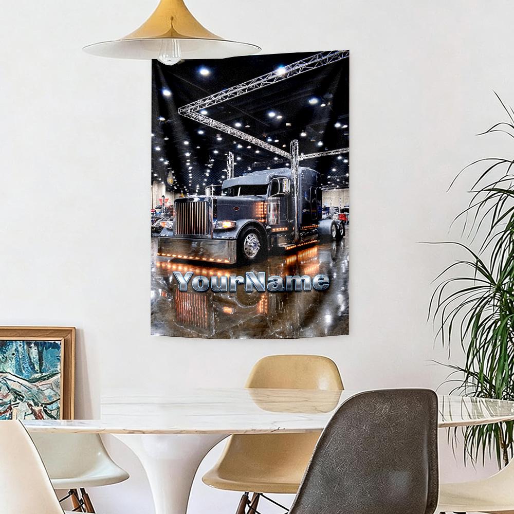 Kw Heavy Trucks Custom Your Name Wall Decor Tapestry Art For Pet Memorial Birthdaywedding Party Backdrop Family Gift