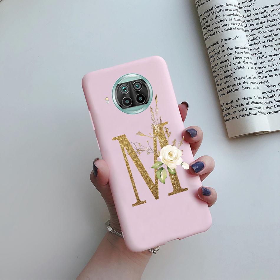 For Xiaomi Mi 10T Lite 5G Back Cover Flower Alphabet Letter Candy Soft Phone Case For Xiomi Mi10t Lite Mi 10 T Lite 10tlite Case