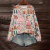 Women's Loose Fashion Casual Printed Long Sleeve Pullover