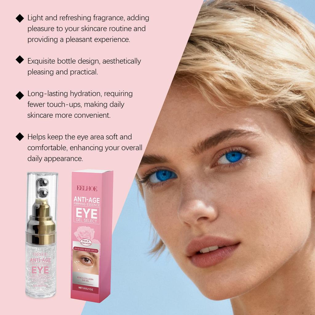 EELHOE Collagen Eye Gel Roller: Hydrating, Nourishing, Refreshing, Non-Greasy Formula for Under-Eye Care