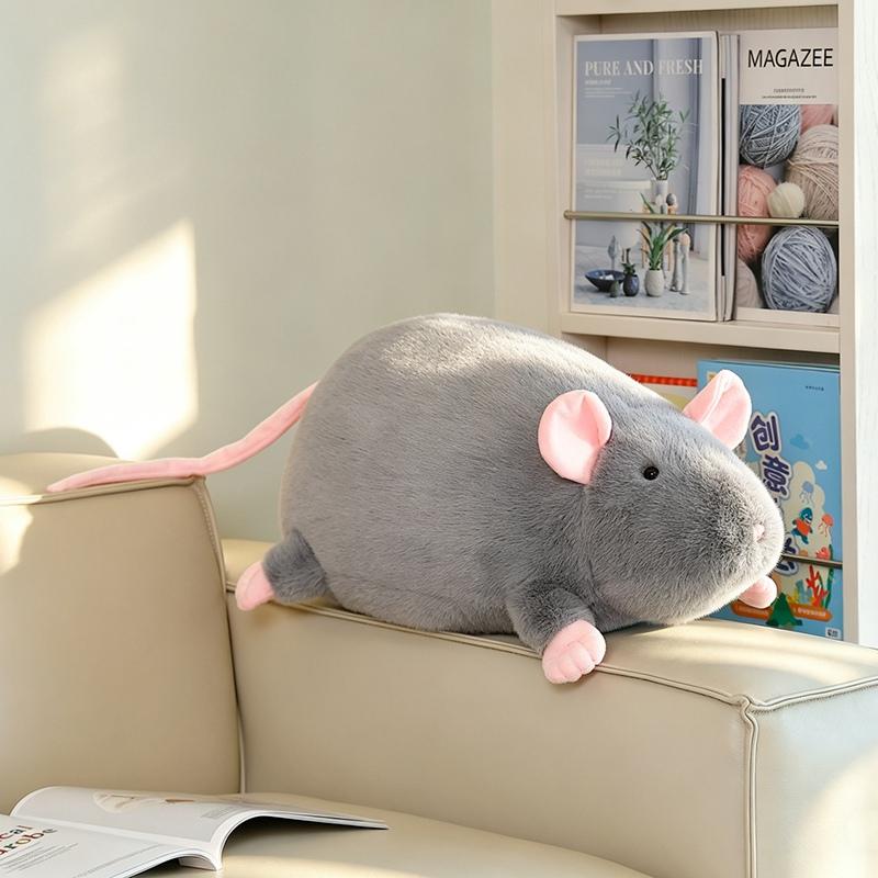 18-60cm Adorable Mouse Simulation Lifelike Fancy Rat Plush Toys Kawaii Stuffed Animals Soft Fatty Mouse Girls Appease Doll Gifts
