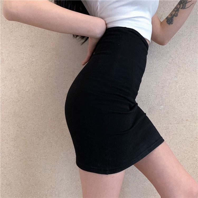 High Waist Slim Fit Women's Summer Mini Skirt - Anti-Exposure, Plus Size Available, Perfect for Hot Weather
