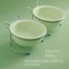 Ceramic Double Cat & Dog Bowl for Food and Water – Ergonomic Design to Protect Cervical Vertebrae