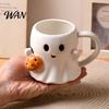 Exquisite Pattern Mug 1/2Pcs 600ml Water Cup 3D Effect Ghost Holding Pumpkin Coffee Design Ceramic Household Bar Kitchen Restaurant Beverage Container