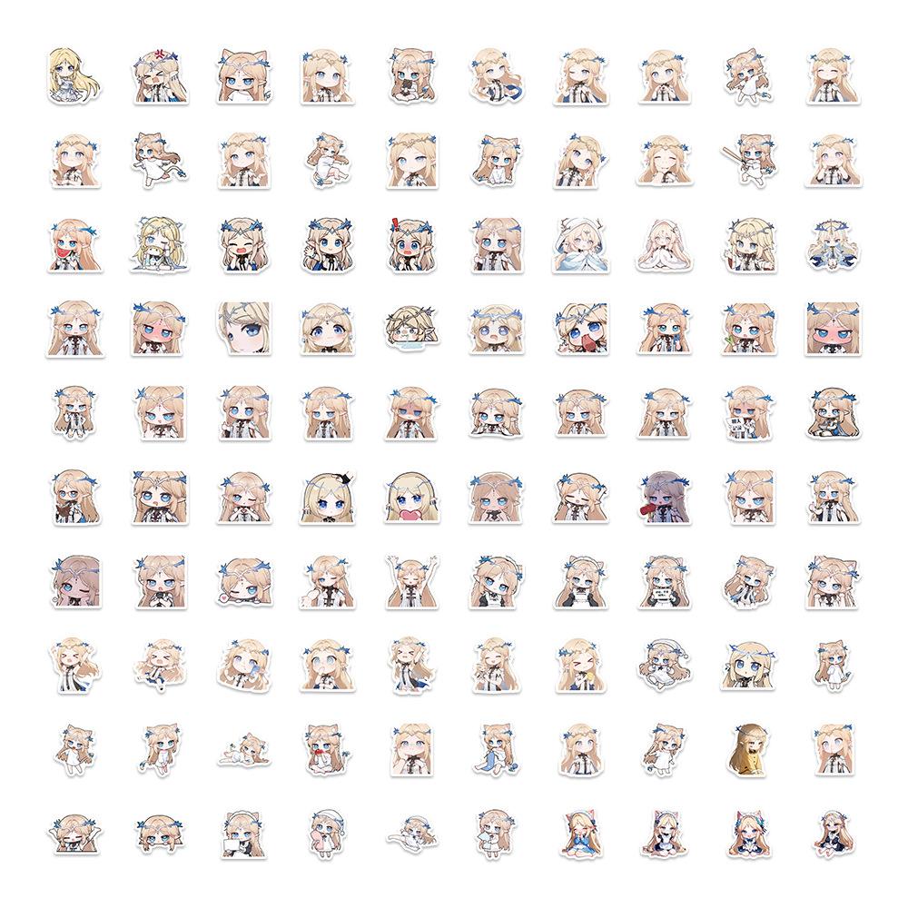 100Pcs Kawaii Q Version Cartethyia Stickers Decoration Diy Phone Notebook Skateboard Laptop Cute Kids Animal Stickers Toys Gifts