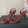 Summer Elegant Fashion Open Toe Sandals Women Thin Low Heel Gladiator Narrow Band Party Shoes