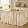 Pastoral Floral Fruit Print Table Skirt Dustproof Party Decoration for Birthday Home Cabinet Cover 140cm 180cm 210cm 275cm