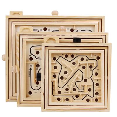 Labyrinth Game Wooden Maze Puzzle Adult Kids IQ Toys Montessori Education Hand Eye Coordination Ingenuity Games