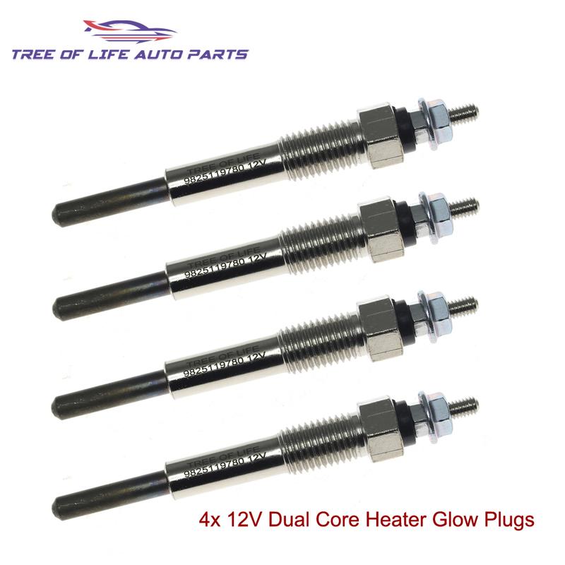 4PCS 12V Heater Glow Plug 9-82511978-0 For ISUZU C240 C190 C201 C221 4BA1 D500 4FA1 Diesel Engine BLD KAD Series 82511978