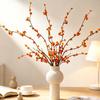 Realistic Imitation Berry Branches Long Artificial Bittersweet Branches, Fall Stems for Vase, Faux Plants Decorative Gold Green Leaves Thanksgiving