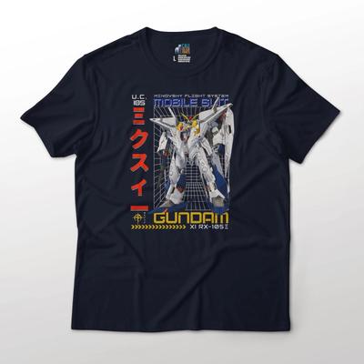 RX-105 XI Mobile Suit Gundam Hathaway's Flash Anime Grafik Baumwolle T-Shirt