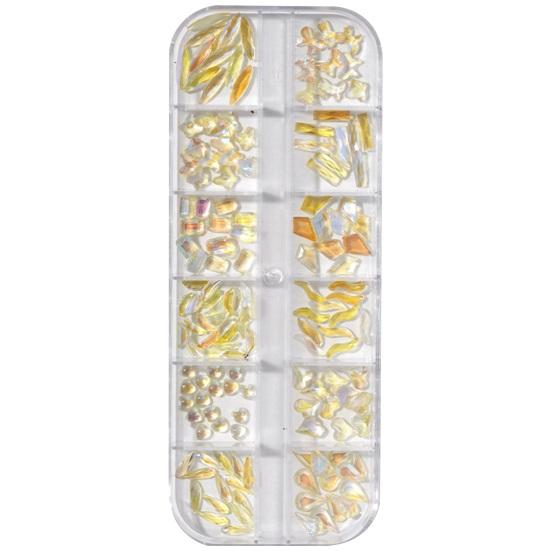 1 Box Nail Nail Kit Create Stunning Aurora Rhinestone Art Stylish Looks Flat Bottom