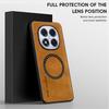 WANLONFENG YBP Series For Xiaomi Redmi Note 14 Pro 4G Magnetic Case with Tempered Glass Film PU+TPU Phone Cover Large Cutout