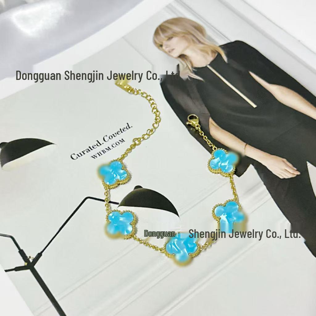 18K Gold-Plated Four-Leaf Clover Bracelet - Elegant, Durable & Versatile Women's Jewelry