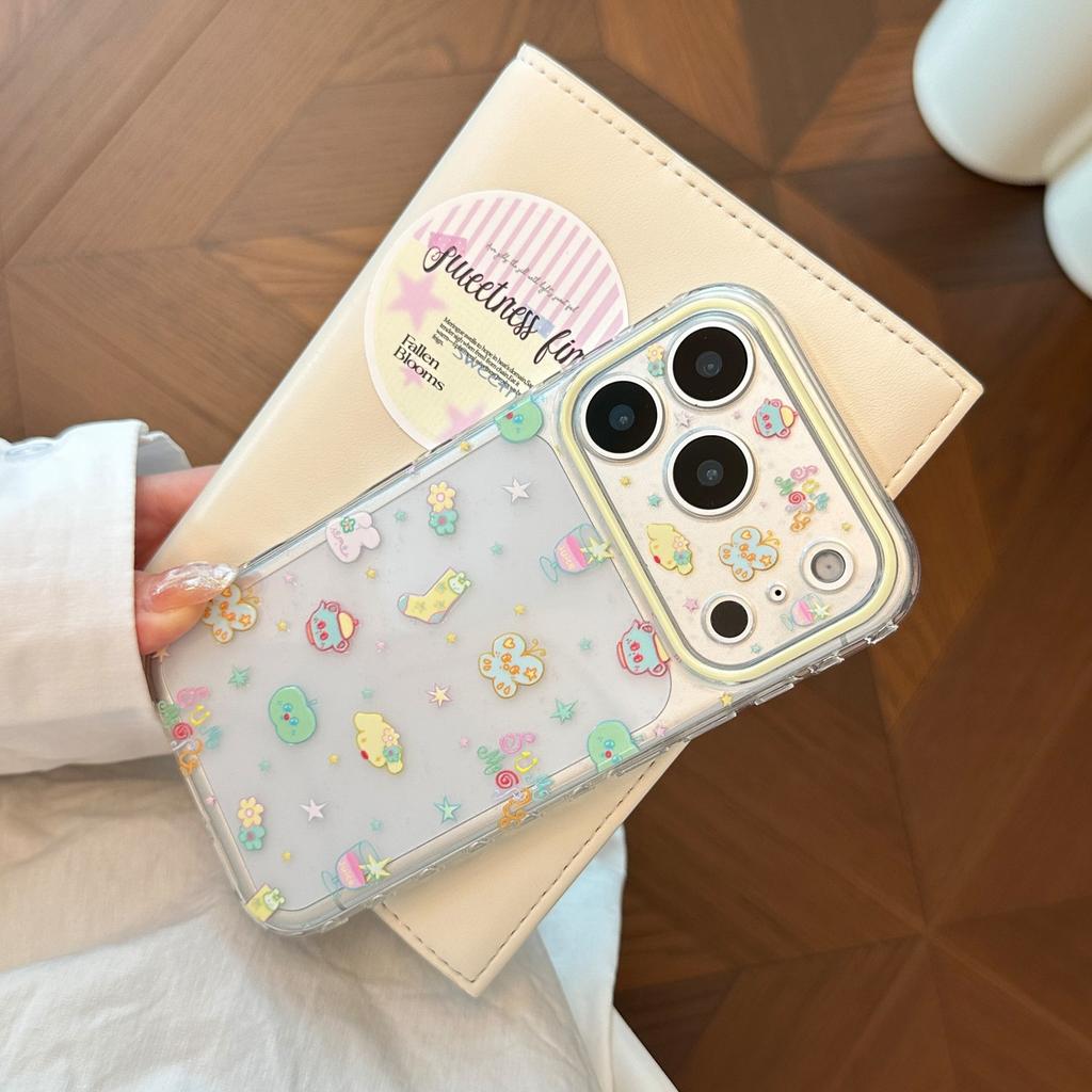 Summer Full Screen Cartoon Suitable for Apple 17promax Mobile Phone Case Iphone16 Magnetic Suction Bracket 15 Transparent 13 Soft