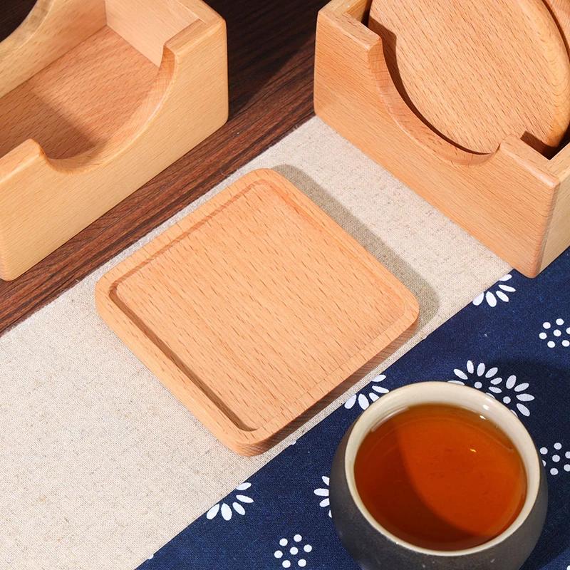Wooden Coasters for Drinks Bottom for Drinking Cup Tea Coasters for Coffee Bottom for Pussy Cup Coaster Wood