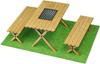 Cobaanii Mokei Studio Scale BBQ Table and Chairs Wooden Assembly Kit 1/12 WF-009