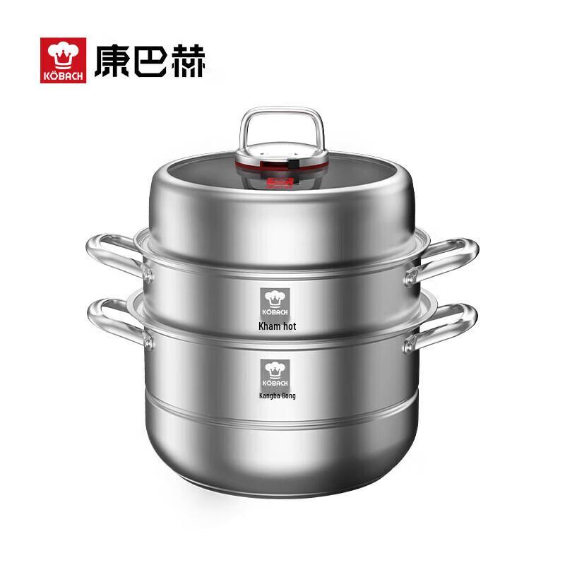 KOBACH 28cm 304 Stainless Steel Overflow-Proof Steamer