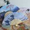 Vintage Japanese Style Folding Fan Paper Fan Props Fan Portable Dance Hand Fan  Home Decoration