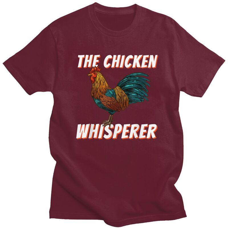 The Chicken Whisperer Tshirt Short Sleeve Farmer Joke Quotes Clothing Summer Style Loose Oversized 100 Cotton Tee Tops