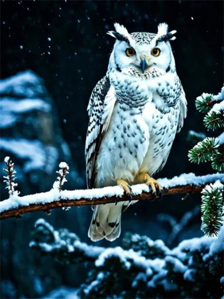 Diamond Painting Kits Owl Tree Full Round Embroidery Mosaic Animal Landscape Wall Decor