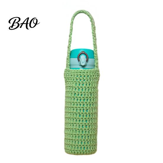 Durable Water Bottle Cover Hand Crocheted Cup Cover, Portable Elastic Wool Knit Sleeve, Breathable Small Fruit Pattern Sleeve Anti-Slip Protective