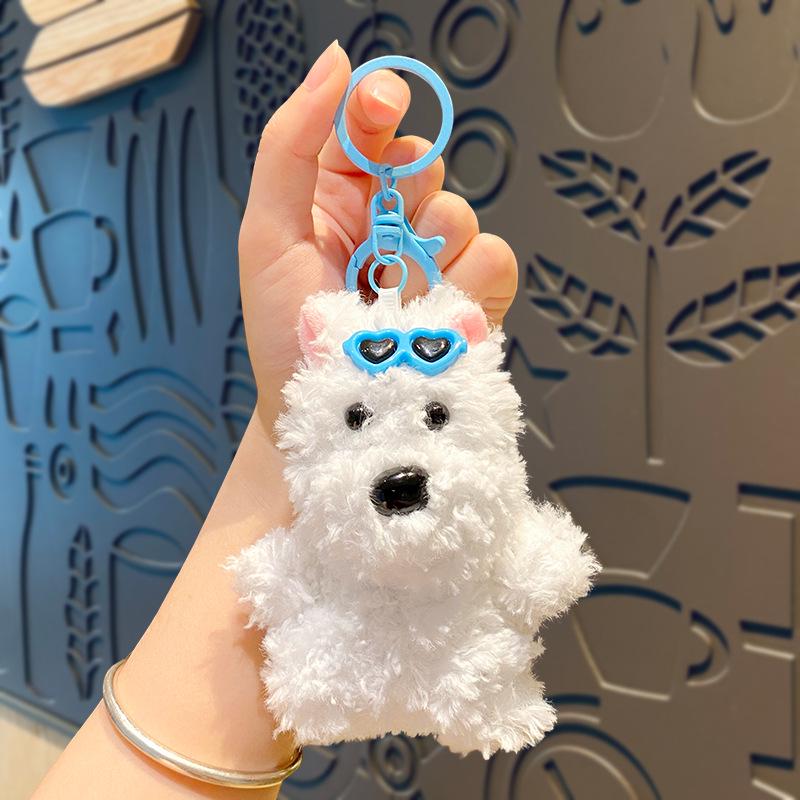 Trendy Cool West Highland Dog Keychain Doll - Creative Cute Bag Pendant & Couple Gift