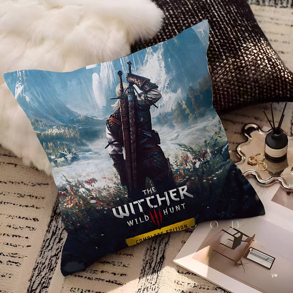 Hot-The-W-Witcher-Game Cushion Cover Pillowcase Upholstery Sofa Throw Pillow Home Decor Pillowcas