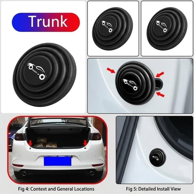 20pcs Silicone Car Door Pads Silent Mat Anti-collision Protector Shock-Absorbing Auto Accessory Buffer Gasket Stickers