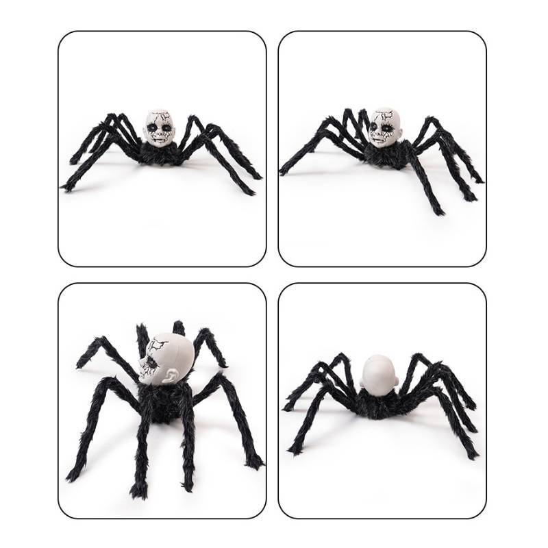 Halloween Spider Doll Creepy Animatronic Light Sound Effect For Haunted House Decor