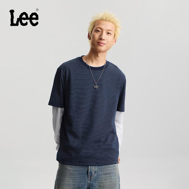 Lee Men s Striped Crew Neck T-Shirt XL